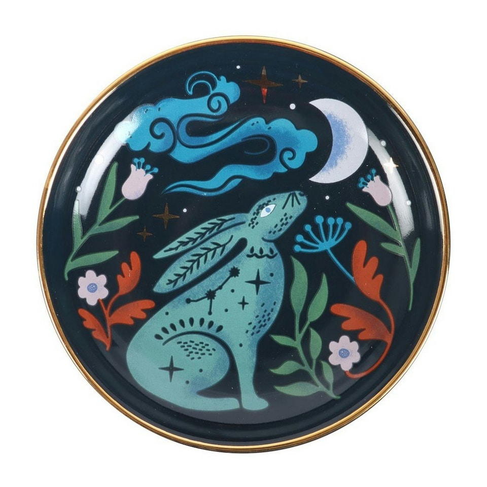Something Different Midnight Hare Trinket Dish - Multicoloured - One Size