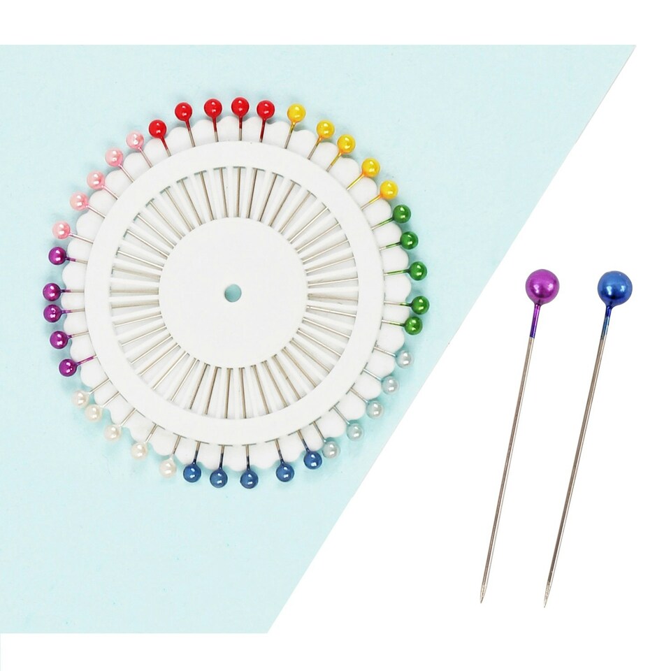 image 1 of Drum of 480 Coloured Dressmaker Pins
