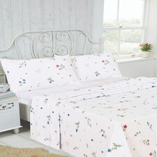 Meadow Brushed Cotton Floral Sheet Set – Flat, Fitted & Pillowcase Multi | King