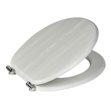 Showerdrape Norfolk Soft Close White Oak Wooden Toilet Seat