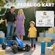 image 3 of AIYAPLAY Pedal Go-Kart for Kids with Silent EVA Wheels, Metal Frame, Blue