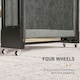 image 6 of HOMCOM Single Folding Bed with Mattress Foldable Guest Bed on Wheels, Grey