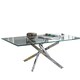 image 1 of Furniturebox Leonardo Glass And Chrome Metal Coffee Table