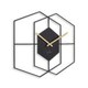 image 3 of Acctim Addison Large Wall Clock Quartz Hexagonal Geometric Painted Metal Matt Black 55cm Gold