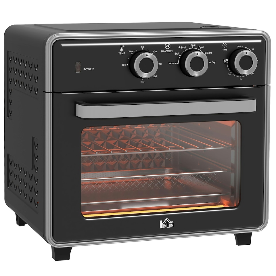 image 1 of HOMCOM Air Fryer Oven 20L Mini Oven Countertop Convection Oven 1400W Black