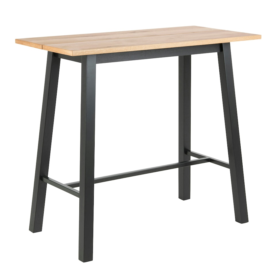 image 1 of Chara Bar Table in Black & Oak