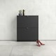 image 5 of Shoes Shoe Cabinet 2 Flip Down Doors and 2 layers in Matt Black