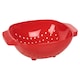 image 1 of Plastic Colander Sieve Mesh Food Pasta Rice Veg Washing Strainer Kitchen Basket | Red | Red