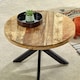 image 2 of Valor Mango Wooden Round Coffee Table Spider Legs Brown