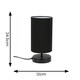 image 3 of ValueLights Francis Matte Black Touch Table Lamps Black Shades