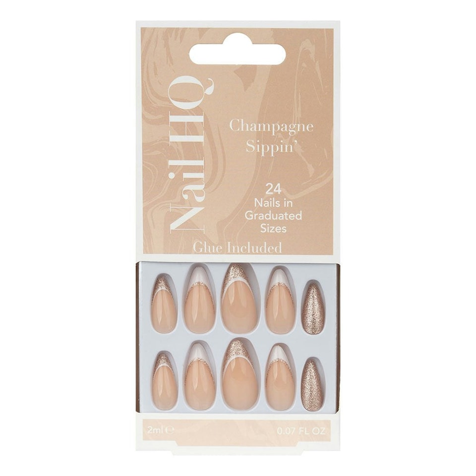 image 1 of Nail HQ Champagne Sippin' Almond Nails