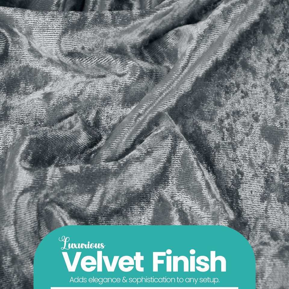 image 1 of Crushed Velvet Chair Band, Glitz Shiny Fabric Sashes - 1pc