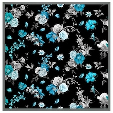 Blue roses (Picutre Frame) Grey | M