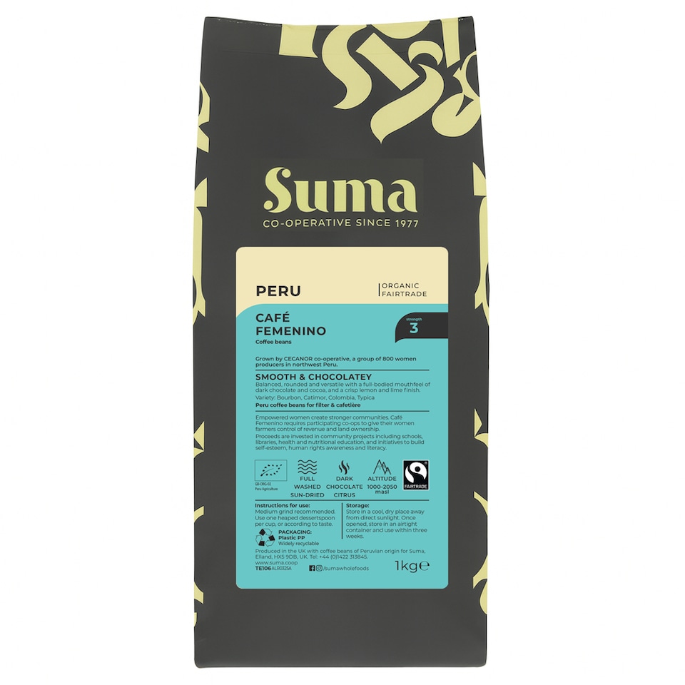 Suma Organic - Peru Cafe Femenino Beans - 1 kg - 1 Pack