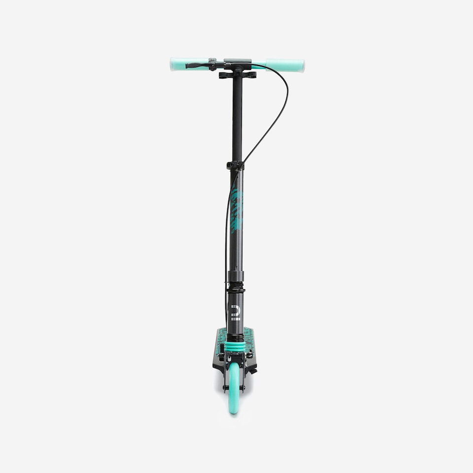 image 1 of Decathlon Kids' Scooter with Handlebar Brake and Suspension Mid 5 - Grey/Green