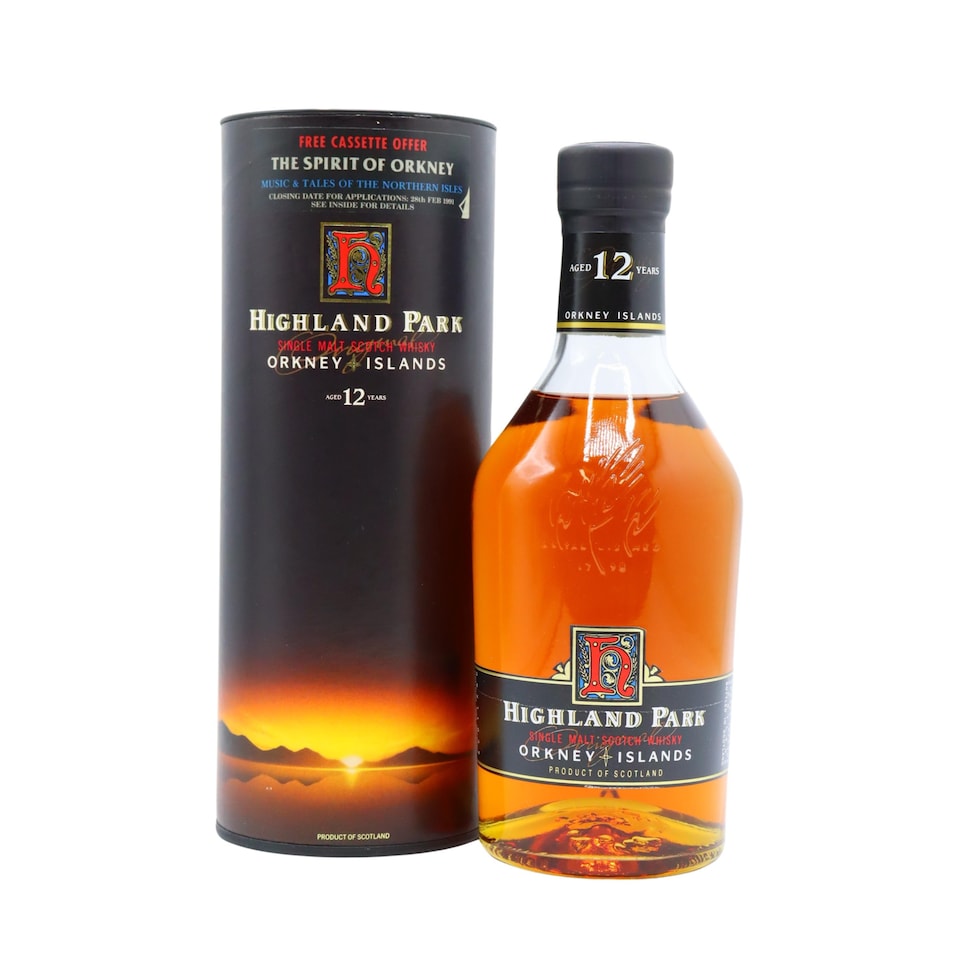 Highland Park - Orkney Islands Single Malt 12 year old Whisky (1980's Bottling) (75cl)
