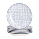 image 1 of Nicola Spring Hand-Printed Dinner Plates - 25.5cm - Navy - Pack of 6 | Blue | Blue