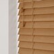 image 2 of 120cm Caramel Oak Wooden Venetian Blinds With Strings (130cm drop) | Brown | Brown