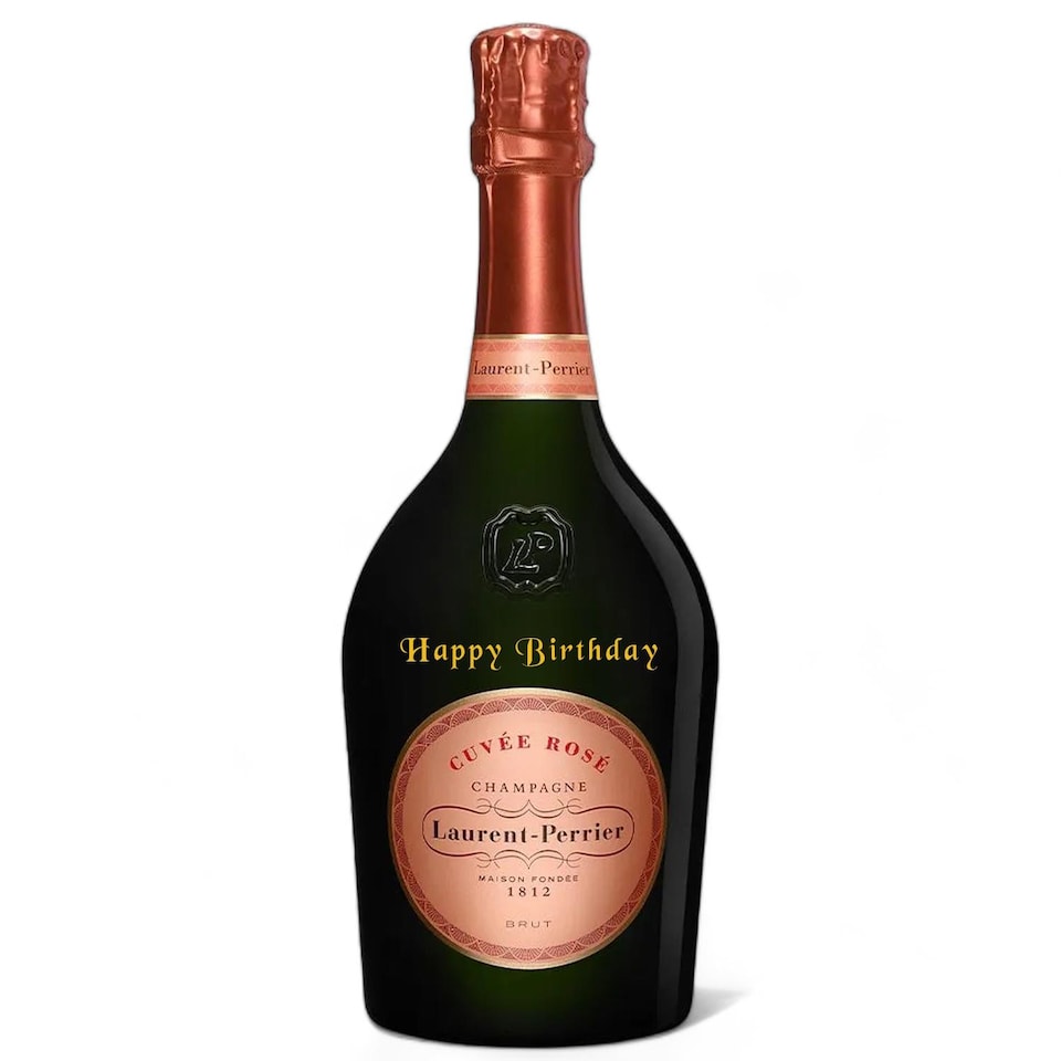 Laurent-Perrier Rose Champagne Happy Birthday Engraved 75cl