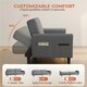 image 4 of Yaheetech Fabric 3-Seater Sofa Bed for Limited Space Grey | Dark Grey