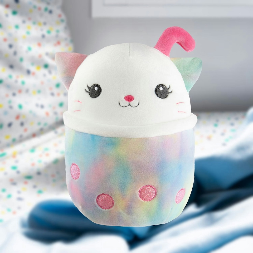 image 1 of Cat Soft Toy Food Themed Cute Plush Cuddly Soft Fluffy 18cm Multi-Coloured