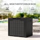 image 7 of Outsunny 93L Plastic Garden Storage Box, Outdoor Storage Box with Handles, Waterproof Outdoor Storage Container for Garden Tools and Accessories, Black