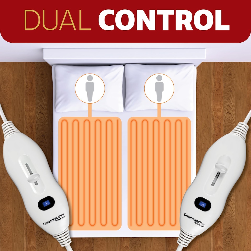 image 1 of Dreamcatcher Deluxe Superking Electric Blanket Fleece Heated Underblanket | White | White | One Size | 1