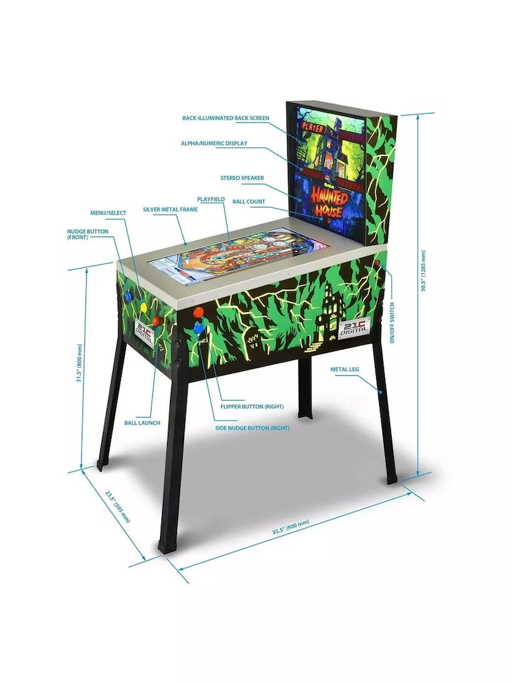 image 1 of Toy Shock Haunted House Electronic Pinball Machine With Digital Score Board
