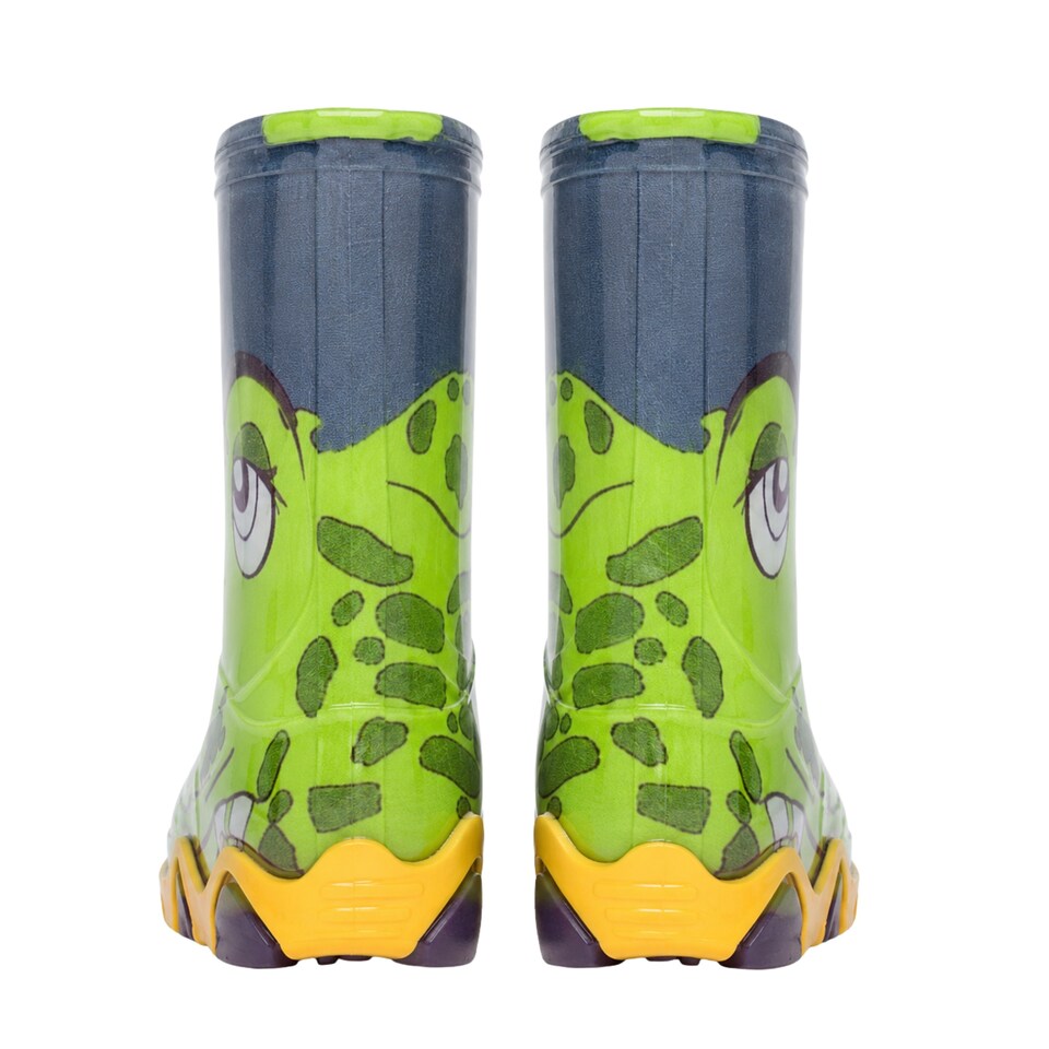 image 1 of Demar Stormer Reflective Kids' Wellies, Green Crocodile, EU 20/21