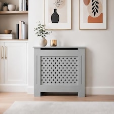 Medium Radiator Cover MDF Wooden Home Decorative Modern Design | Grey