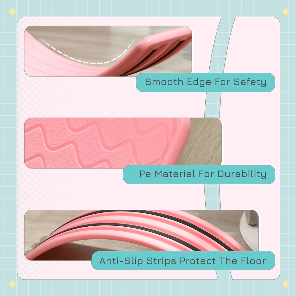 image 1 of ZONEKIZ Balance Board, Kids Wobble board for 3-6 Years, Pink
