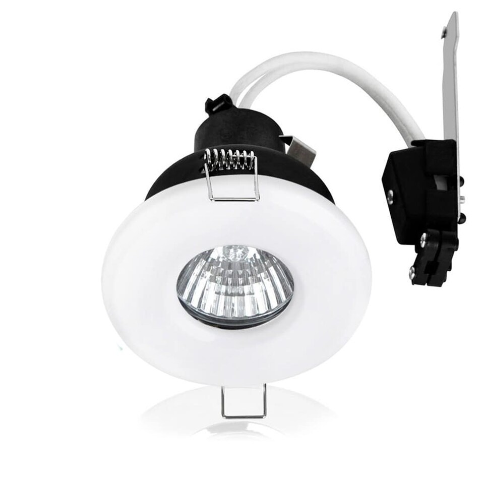 image 1 of ValueLights Downlight IP65 White Ceiling Light Fitting Single Pack