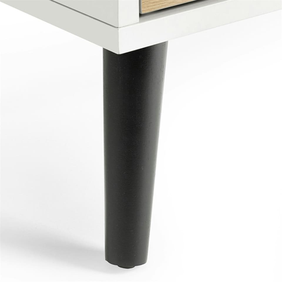 image 1 of Stone White Bedside Drawer - 1 Drawer