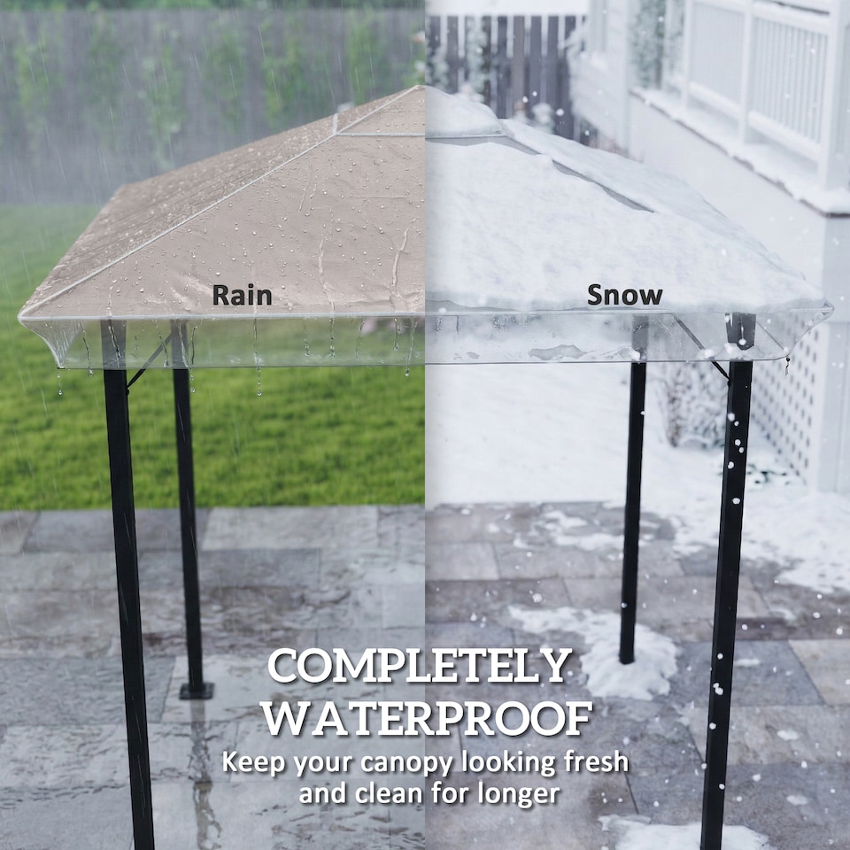 image 1 of Outsunny 2 x 2 (m) Gazebo Protective Cover, Waterproof Cover | Clear | Transparent | 200 x 200 cm