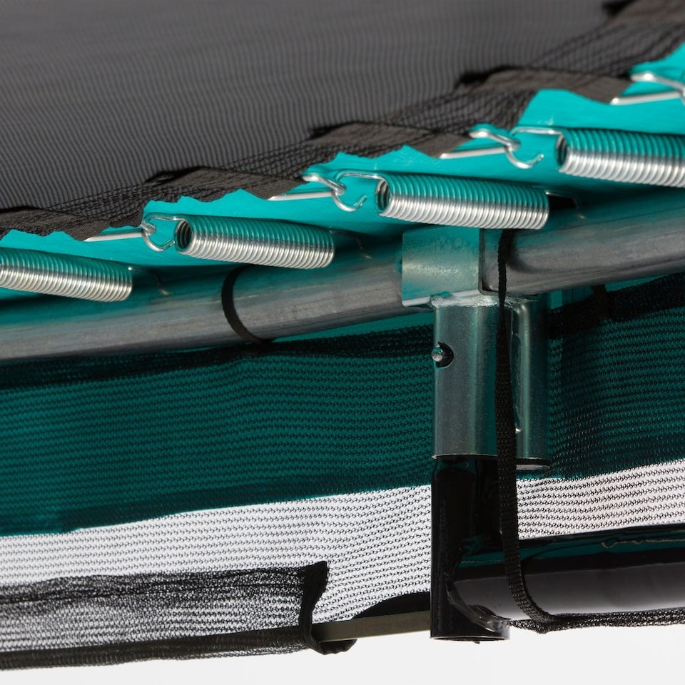 image 1 of 14ft Salta Green Comfort Edition InGround Round Trampoline with Enclosure