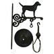 image 3 of Black Labrador Retriever Dog Bell Farm Cast Iron Sign Plaque Door Wall House