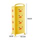 image 3 of Living and Home 4-Tier Yellow Duck Storage Cart with Wheels