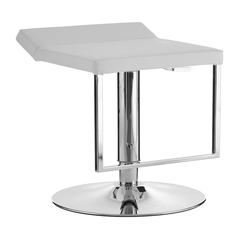 image 1 of Interiors by Premier Lago White Gas Lift Stool