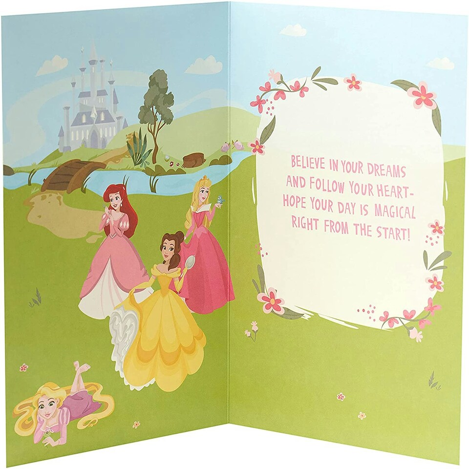 image 1 of Disney Princess Birthday Card Pop Up 3D Card for Kids