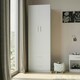 image 3 of 2-Door 2-Drawer Wardrobe White | Unit Colour: White