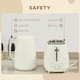 image 7 of HOMCOM Kettle and Toaster Set, 1.7L 3000W Fast Boil Kettle & 2 Slice Toaster Kitchen Set with 7 Level Browning Controls, Defrost, Reheat, Boil-dry Protection, Cream White