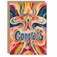 image 1 of Congrats Rainbow Trippy Psychedelic Hippy Congratulations Card