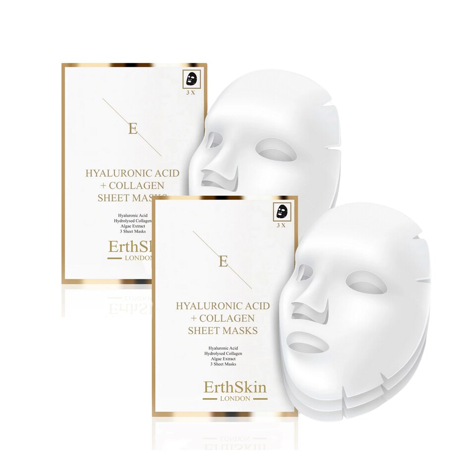 image 1 of 2X Erth Skin London Hyaluronic Acid & Collagen Mask - 3 Sheets
