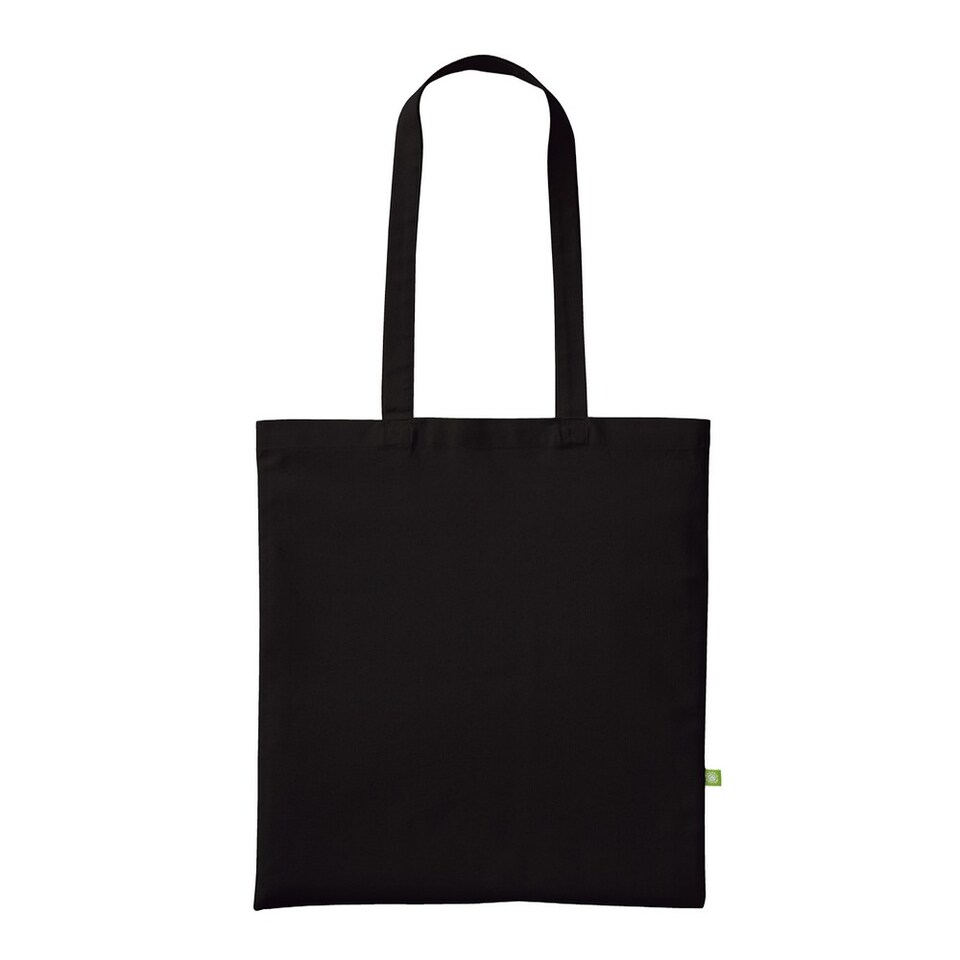 image 1 of Nutshell Organic Cotton Long Handle 10L Shopper | Black | Black | 1