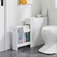image 2 of Yaheetech Compact Freestanding Bathroom Organizer White White