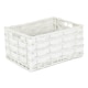 image 6 of Unlined Medium White Scandi Storage Basket | White | White