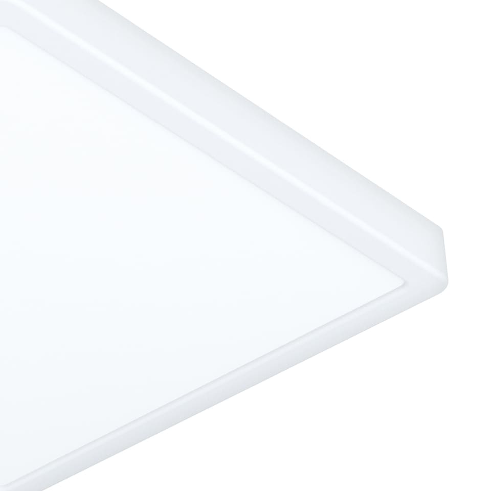 image 1 of EGLO Fueva 6 Ultra-Slim White Square LED Ceiling Light WBS White