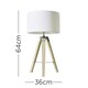 image 2 of ValueLights Tripod Brown Table Lamp