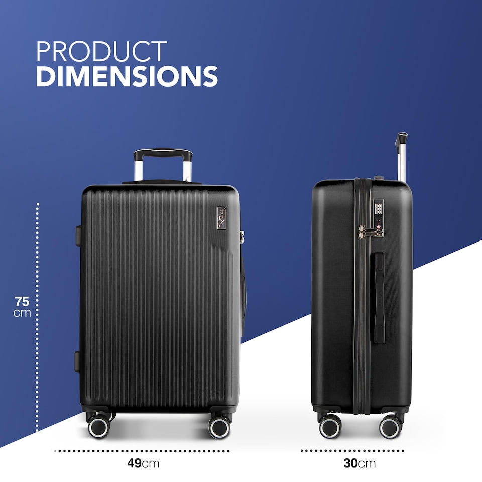 image 1 of Lugg Vacay Hard Shell Suitcase ABS 360 Spinner Wheels Water Resistant (76.5x50.5x30cm)