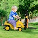 image 2 of HOMCOM Kids Ride-On Forklift Truck w/ Fork Tray, Under Seat Storage, Backrest | Yellow